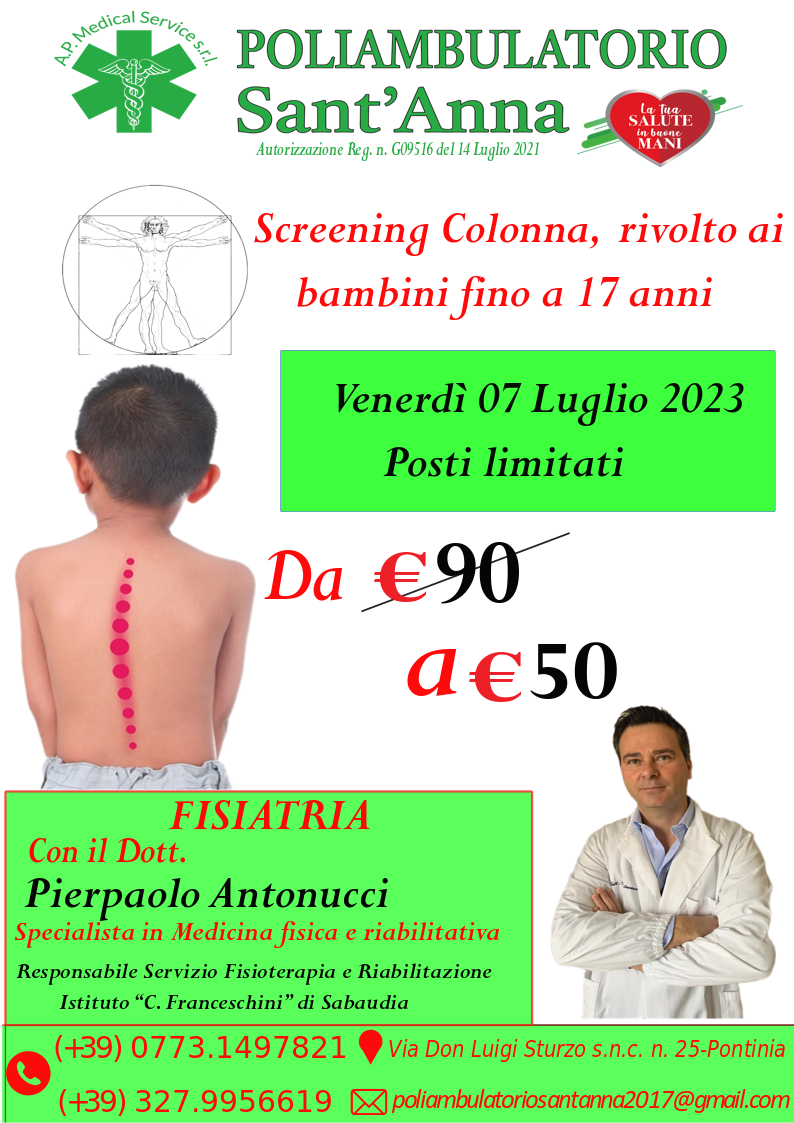 fisiatria antonucci screening colonna